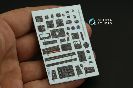 Quinta Studio QD32103 - He 219 3D-Printed &amp; coloured Interior on decal paper (for ZM SWS kit) - 1:32