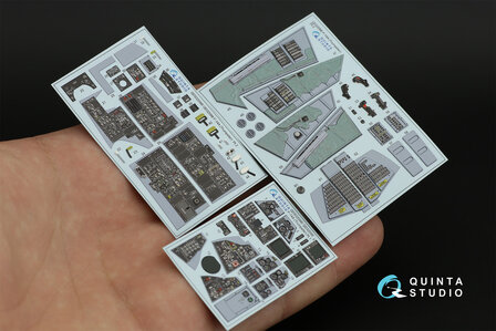 Quinta Studio QD32098 - F-14A 3D-Printed &amp; coloured Interior on decal paper (for Trumpeter kit) - 1:32