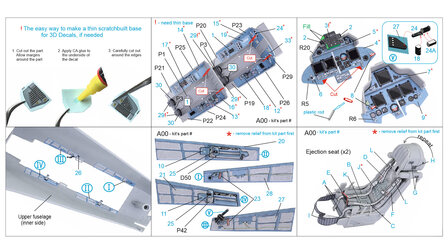 Quinta Studio QD32095 - Su-30SM 3D-Printed &amp; coloured Interior on decal paper (conversion for Trumpeter Su-30MKK) - 1:32