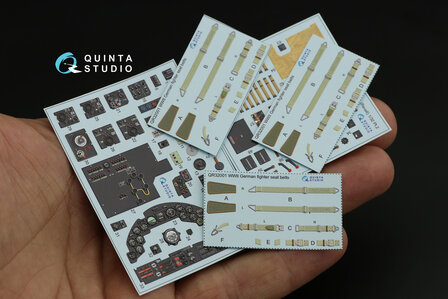 Quinta Studio QD32084 - Ju 88A-1 3D-Printed &amp; coloured Interior on decal paper (for Revell kit) - 1:32