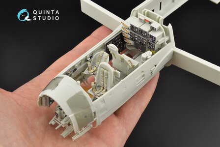 Quinta Studio QD32084 - Ju 88A-1 3D-Printed &amp; coloured Interior on decal paper (for Revell kit) - 1:32