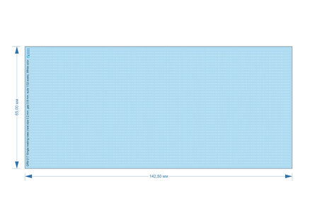 Quinta Studio QRV-017 - Single riveting rows (rivet size 0.20 mm, gap 0.8 mm), White color, total length 5.8 m/19 ft - 1:32