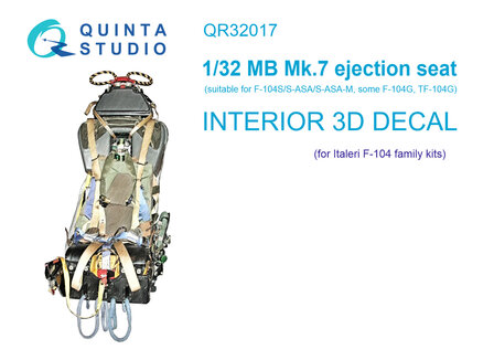 Quinta Studio QR32017 - MB Mk.7 seat for F-104 family (for Italeri kit) - 1:32