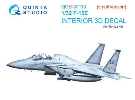 Quinta Studio QDS-32119 - F-15E 3D-Printed &amp; coloured Interior on decal paper (for Tamiya kit) - Small Version - 1:32