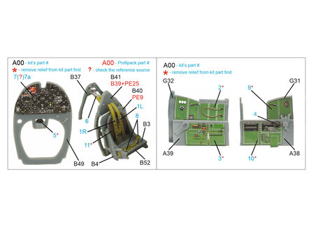 Quinta Studio QD72042 - Spitfire Mk.IX 3D-Printed &amp; coloured Interior on decal paper (for Eduard) - 1:72