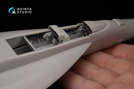 Quinta Studio QD48050 - F/A-18F early 3D-Printed &amp; coloured Interior on decal paper (Hasegawa kit) - 1:48