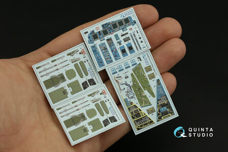 Quinta Studio QD48018 - Su-34 3D-Printed &amp; coloured Interior on decal paper (for Kitty Hawk kit) - 1:48