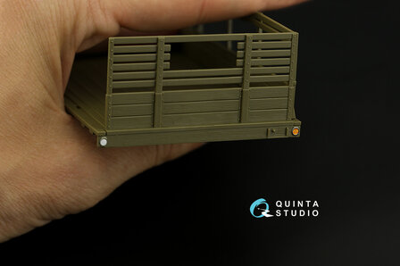 Quinta Studio QD35052 - GMC CCKW 353 (open cab) 3D-Printed &amp; coloured Interior on decal paper (for Tamiya kit) - 1:35