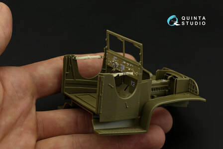 Quinta Studio QD35052 - GMC CCKW 353 (open cab) 3D-Printed &amp; coloured Interior on decal paper (for Tamiya kit) - 1:35