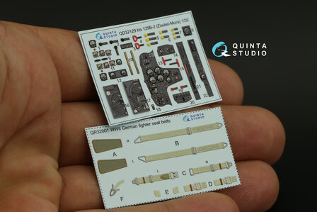 Quinta Studio QD32129 - Hs 129B-2 3D-Printed &amp; coloured Interior on decal paper (for Zoukei-Mura kit) - 1:32