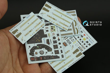 Quinta Studio QD32114 - Ju 88A-4 3D-Printed &amp; coloured Interior on decal paper (for Revell kit) - 1:32