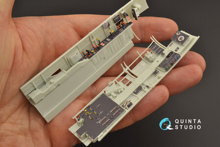 Quinta Studio QD32114 - Ju 88A-4 3D-Printed &amp; coloured Interior on decal paper (for Revell kit) - 1:32