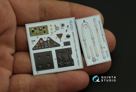 Quinta Studio QD32113 - PZL P.11c 3D-Printed &amp; coloured Interior on decal paper (for IBG model kit) - 1:32