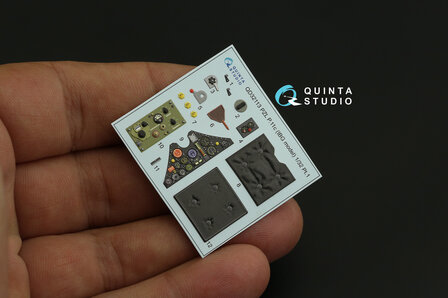 Quinta Studio QD32113 - PZL P.11c 3D-Printed &amp; coloured Interior on decal paper (for IBG model kit) - 1:32