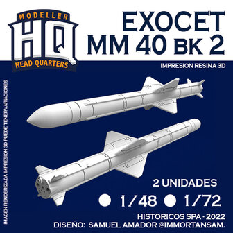 HQ48603 - Exocet MM 40 BK 2 - 1:48 - [HQ - Modeller`s Head Quarters]