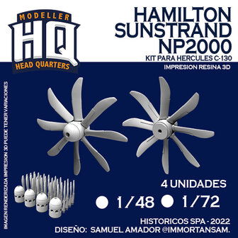 HQ48801 - Hamilton Sunstrand NP2000 - Kit Para Hercules C-130 - 1:48 - [HQ - Modeller`s Head Quarters]