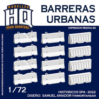 HQ72503 - Barreras Urbanas - 1:72 - [HQ - Modeller`s Head Quarters]