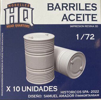 HQ72504 - Barriles Aceite - 1:72 - [HQ - Modeller`s Head Quarters]