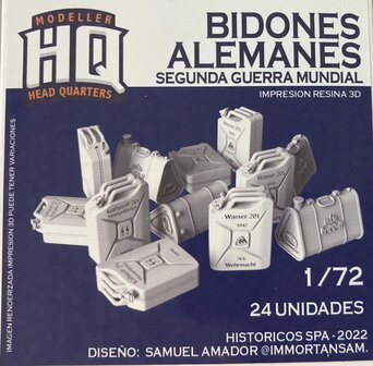 HQ72506 - Bidones Alemanes - Segunda Guerra Mundial - 1:72 - [HQ - Modeller`s Head Quarters]