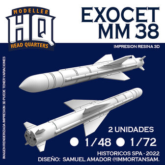 HQ72601 - Exocet MM 38 - 1:72 - [HQ - Modeller`s Head Quarters]