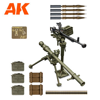 AK35005 - Infantry Support Weapons DShKM &amp; SPG-9 - 1:35 - [AK Interactive]