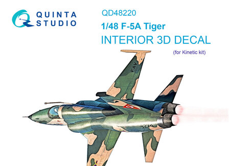 Quinta Studio QD48220 - F-5A 3D-Printed &amp; coloured Interior on decal paper (for Kinetic kit) - 1:48