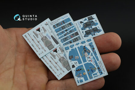 Quinta Studio QD48212 - Su-30MKK 3D-Printed &amp; coloured Interior on decal paper ( for KittyHawk kit) - 1:48