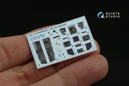 Quinta Studio QDS-48284 - F/A-18A++ 3D-Printed &amp; coloured Interior on decal paper (for Hasegawa kit) - Small Version - 1:48