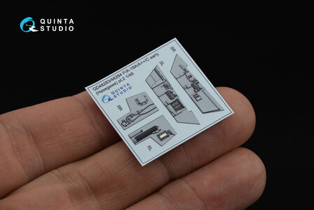 Quinta Studio QD48284 - F/A-18A++ 3D-Printed &amp; coloured Interior on decal paper (for Hasegawa kit) - 1:48