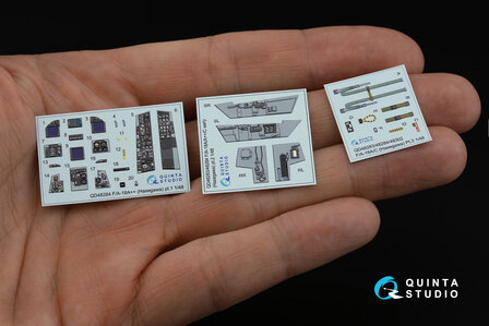 Quinta Studio QD48284 - F/A-18A++ 3D-Printed &amp; coloured Interior on decal paper (for Hasegawa kit) - 1:48