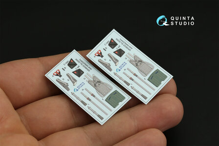 Quinta Studio QD48320 - Su-30SM 3D-Printed &amp; coloured Interior on decal paper (for GWH kit) - 1:48