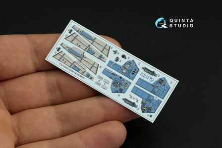 Quinta Studio QD48320 - Su-30SM 3D-Printed &amp; coloured Interior on decal paper (for GWH kit) - 1:48