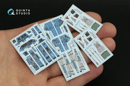 Quinta Studio QD48320 - Su-30SM 3D-Printed &amp; coloured Interior on decal paper (for GWH kit) - 1:48