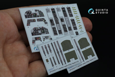 Quinta Studio QD32082 - F-5F-2 3D-Printed &amp; coloured Interior on decal paper (for KittyHawk kit) - 1:32