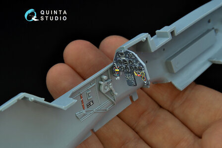 Quinta Studio QD32083 - Bf 109G-2/G-4 3D-Printed &amp; coloured Interior on decal paper (for Hasegawa kit) - 1:32