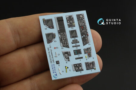 Quinta Studio QDS-32109 - F/A-18C Late 3D-Printed &amp; coloured Interior on decal paper (for Academy kit) - Small Version - 1:32