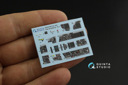 Quinta Studio QDS-32109 - F/A-18C Late 3D-Printed &amp; coloured Interior on decal paper (for Academy kit) - Small Version - 1:32