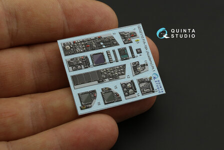 Quinta Studio QDS-32110 - F/A-18A 3D-Printed &amp; coloured Interior on decal paper (for Academy kit) - Small Version - 1:32