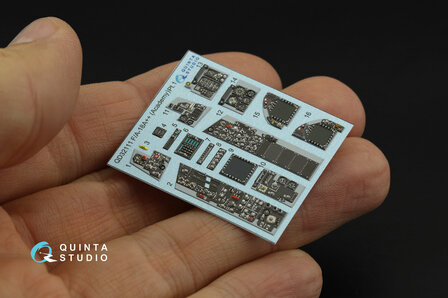 Quinta Studio QDS-32111 - F/A-18A++ 3D-Printed &amp; coloured Interior on decal paper (for Academy kit) - Small Version - 1:32