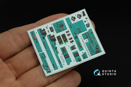 Quinta Studio QDS-32121 - MiG-21UM 3D-Printed &amp; coloured Interior on decal paper (for Trumpeter kit) - Small Version - 1:32