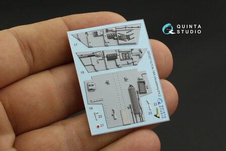 Quinta Studio QD32110 - F/A-18A 3D-Printed &amp; coloured Interior on decal paper (for Academy kit) - 1:32