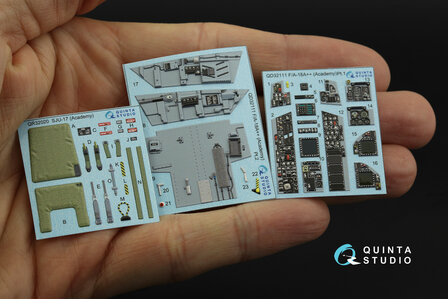 Quinta Studio QD32111 - F/A-18A++ 3D-Printed &amp; coloured Interior on decal paper (for Academy kit) - 1:32