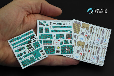 Quinta Studio QD32121 - MiG-21UM 3D-Printed &amp; coloured Interior on decal paper (for Trumpeter kit) - 1:32