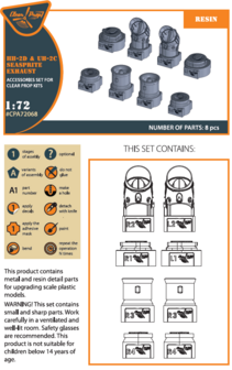 Clear Prop Models CPA72068 - UH-2C/HH-2D SEASPRITE resin exhaust - 1:72