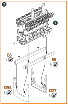 Clear Prop Models CPA72086 - Liberty L-12 engine set 3D print - 1:72