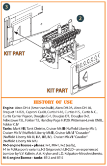 Clear Prop Models CPA72086 - Liberty L-12 engine set 3D print - 1:72