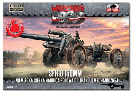 FTF PL1939-089 - 150mm sFH 18 - German Heavy howitzer for mechanical Traction - 1:72