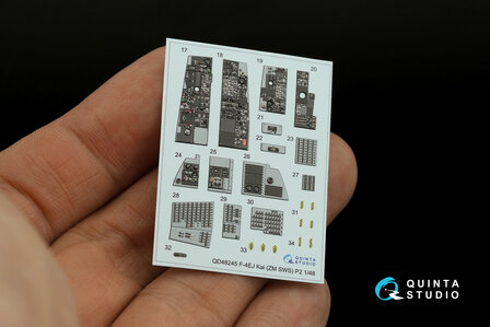 Quinta Studio QDS-48245 - F-4EJ Kai 3D-Printed &amp; coloured Interior on decal paper (for ZM SWS kit) - Small Version - 1:48