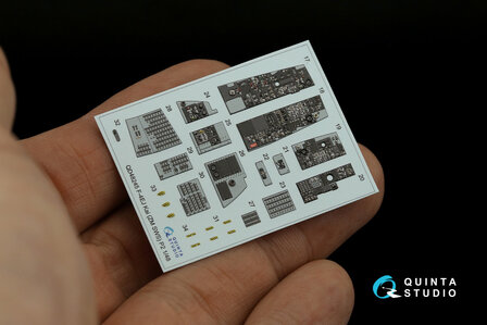 Quinta Studio QDS-48245 - F-4EJ Kai 3D-Printed &amp; coloured Interior on decal paper (for ZM SWS kit) - Small Version - 1:48