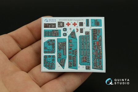 Quinta Studio QDS-35065 - Mi-8MT 3D-Printed &amp; coloured Interior on decal paper (for Trumpeter kit) - Small Version - 1:35